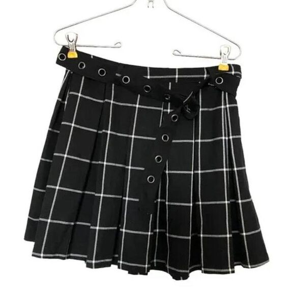 HOT TOPIC belted plaid skirt M - Picture 7 of 7